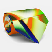 湾曲した緑がかったベージュのストリップの色の汚れ ネクタイ (ロール)