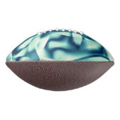 湾曲した緑がかった青の形状、派手なシアン色 アメリカンフットボール (回転90)