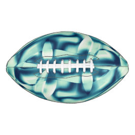 湾曲した緑がかった青の形状、派手なシアン色 アメリカンフットボール