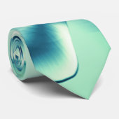 湾曲した緑がかった青の形状、派手なシアン色 ネクタイ (ロール)