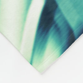 湾曲した緑がかった青の形状、派手なシアン色 フリースブランケット