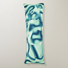 湾曲した緑がかった青の形状、派手なシアン色 ボディピロー