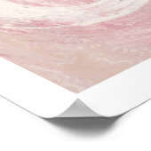 湾曲した緑豊かなピンクの抽象芸術フェミニンウォールアート ポスター (角)