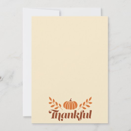 湾曲した黒人感謝のギフトカードホルダー 招待状 (裏面)