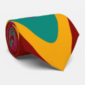 湾曲カラフル虹抽象芸術レトロアールデコ ネクタイ (ロール)