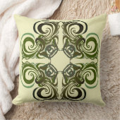 湾曲グリーンレトロ クッション (ブランケット)