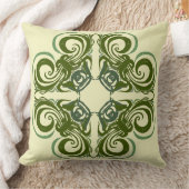 湾曲グリーンレトロ クッション (ブランケット)