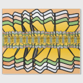 湾曲抽象芸術包装紙 ラッピングペーパー (フラット)