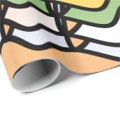 湾曲抽象芸術包装紙 ラッピングペーパー (ロールコーナー)