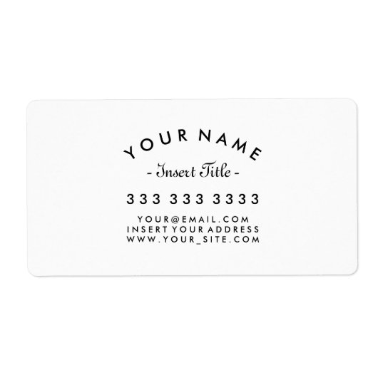 湾曲文字プロフェッショナル事業 ラベル (正面)