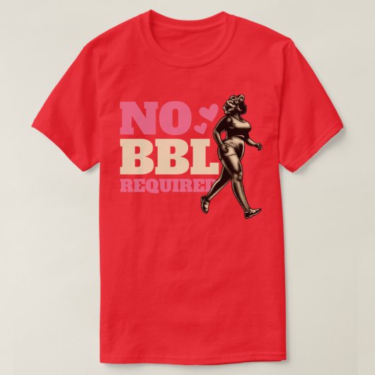 湾曲誇りを持ったした女性 Tシャツ (デザイン正面)