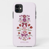 湾曲部と花部フローラマゼンタ Case-Mate iPhoneケース (裏面)