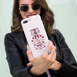 湾曲部と花部フローラマゼンタ iPhone 11 ケース