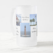 湾海岸の灯台 フロストグラスビールジョッキ (正面左)