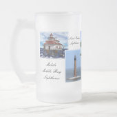 湾海岸の灯台 フロストグラスビールジョッキ (左)