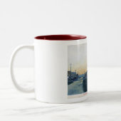 湾頭、ニュージャージー、主要なStのヴィンテージ ツートーンマグカップ (左)