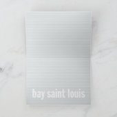 "湾"の挨拶状 カード (内部)