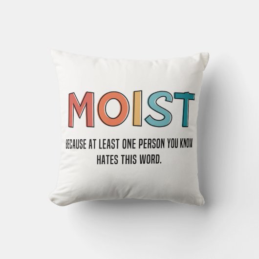 湿ったおもしろいことわざの湿ったユーモアおもしろいギフト クッション (正面)