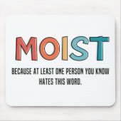 湿ったおもしろいことわざの湿ったユーモアおもしろいギフト マウスパッド (正面)