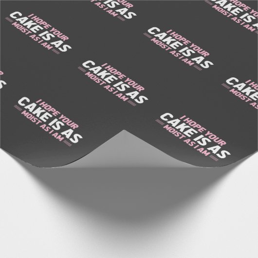 湿ったケーキ大人のユーモア汚れとベーカーおもしろいー ラッピングペーパー (角)