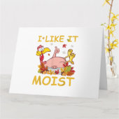 湿ったユーモアが好きな感謝祭の七面鳥みたいなディナー カード (黄色い花)