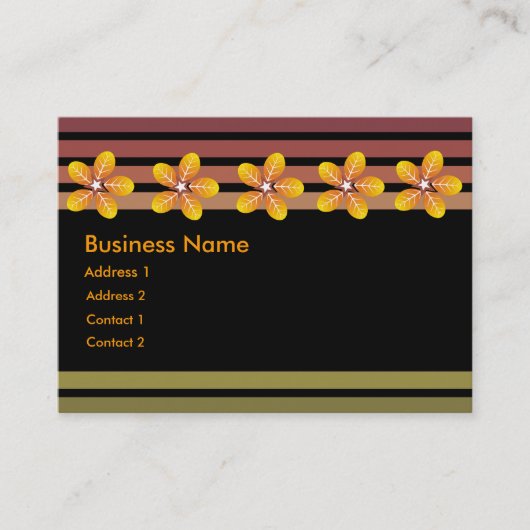 湿った土壌の匂いがぽちゃりとビジネス・カード 名刺 (正面)