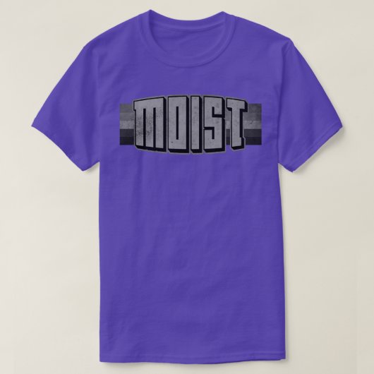 湿った最悪の単語は今までBW Tシャツ (デザイン正面)