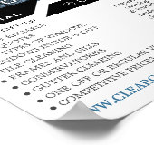 湿った窓、窓の清掃広告の ポスター (角)