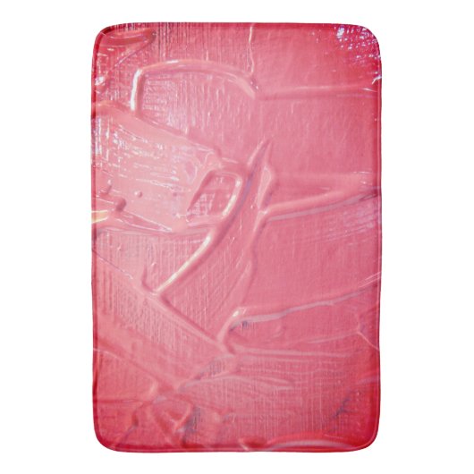 湿った絵を描ピンクの桃の滴下感 バスマット (正面縦)