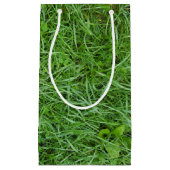 湿った緑の草とクローバー スモールペーパーバッグ (正面)