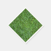 湿った緑の草 スタンダードカクテルナプキン (角)