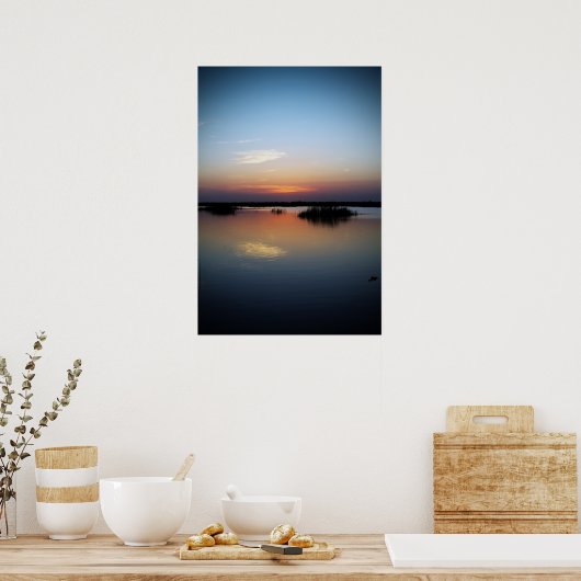 湿地に沈む夕日 ポスター (キッチン)