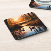 湿地のアヒル コースター (左側)