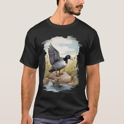 湿地のアメリカのコット Tシャツ (正面)