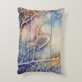 湿地のシルエット化した鳥 アクセントクッション (裏面(縦))