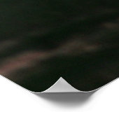 湿地の夕日 ポスター (角)