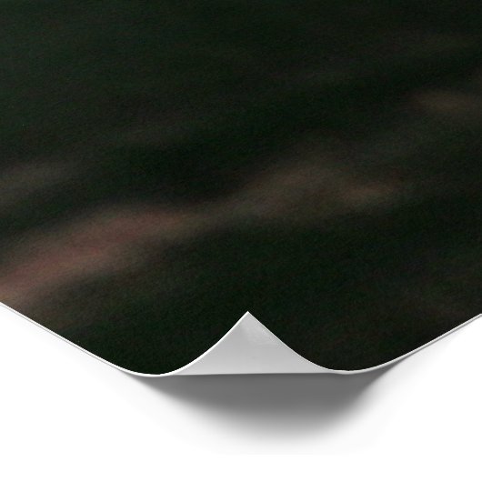 湿地の夕日 ポスター (角)