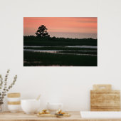 湿地の夕日 ポスター (キッチン)