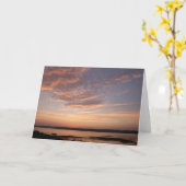湿地の夕日 – 空白の Greeting Card カード (黄色い花)