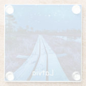 湿地の夜 ガラスコースター (裏面)