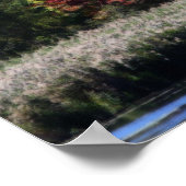 湿地の秋の葉のオルトン鏡抽象芸術 ポスター (角)