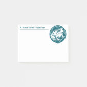 湿地や自然好きにかわいいカエル ポストイット (正面)