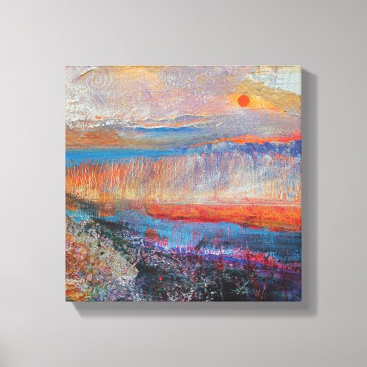 湿地サンセット2013 キャンバスプリント (正面)