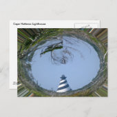 湿地シリーズのハッタラス岬ライトハウス ポストカード (正面/裏面)