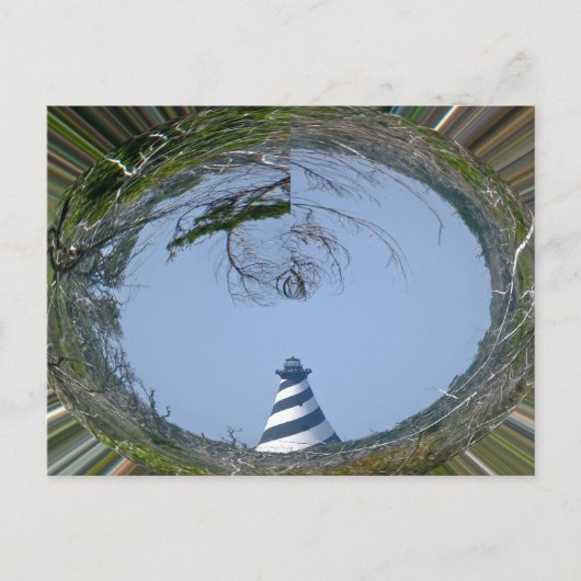 湿地シリーズのハッタラス岬ライトハウス ポストカード (正面)