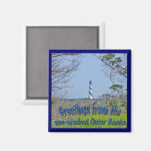 湿地シリーズのハッタラス岬ライトハウス マグネット (正面/裏面)