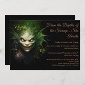 湿地ハグハロウィーンの衣装パーティの招待状 招待状 (正面/裏面)