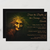 湿地ハグハロウィーンの衣装パーティの招待状 招待状 (正面/裏面)