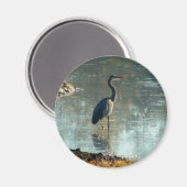 湿地ブルーヘロン マグネット (正面/裏面)