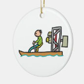 湿地ボート セラミックオーナメント (左)